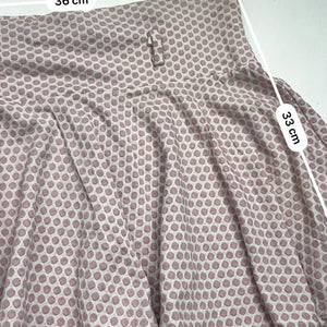 Beige polka dots low rise mini pleated skirt (S)