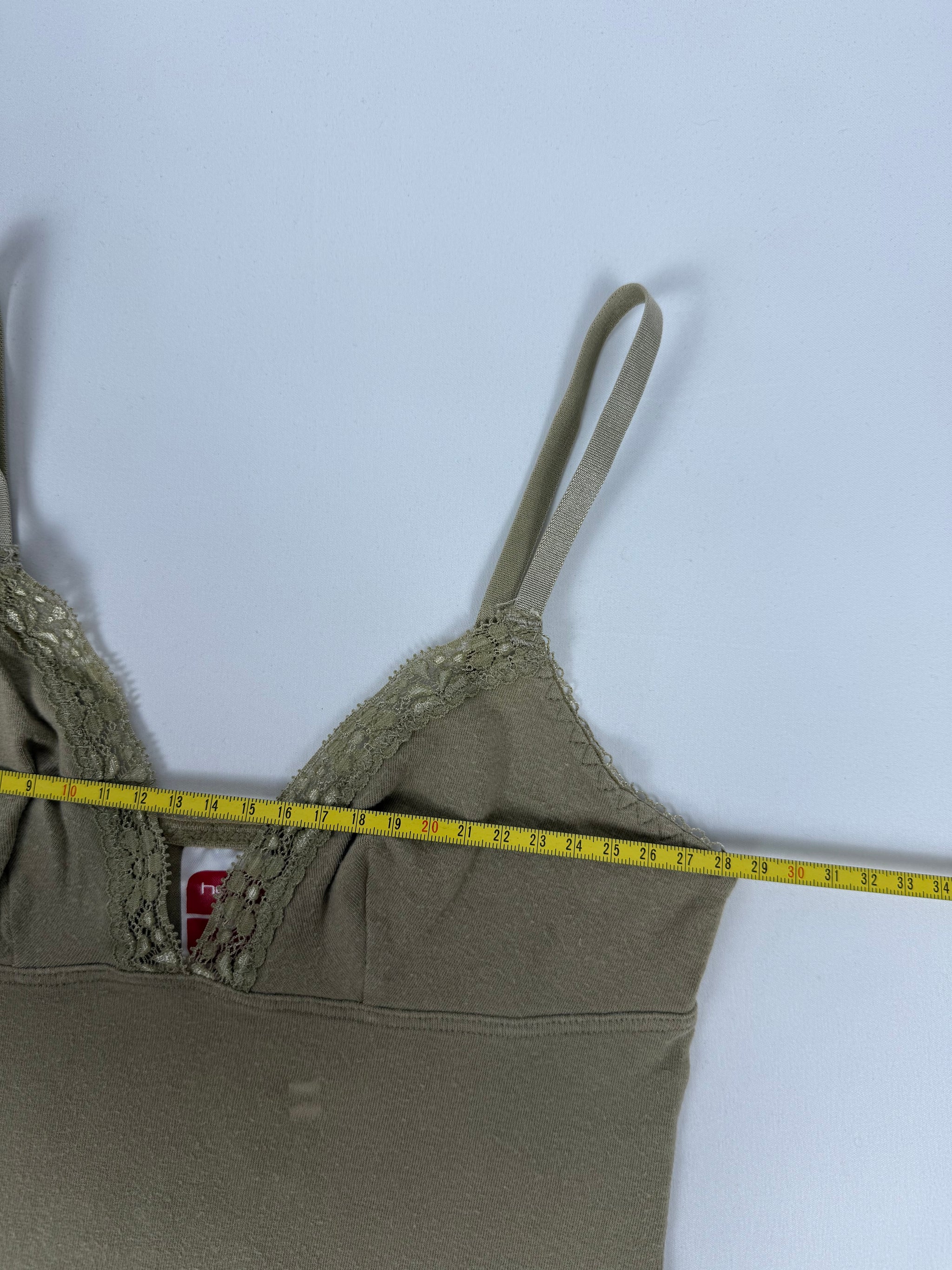 Khaki cotton cami top (XS)