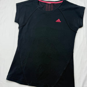 Black logo cotton tee (S/M)