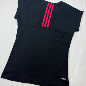 Black logo cotton tee (S/M)