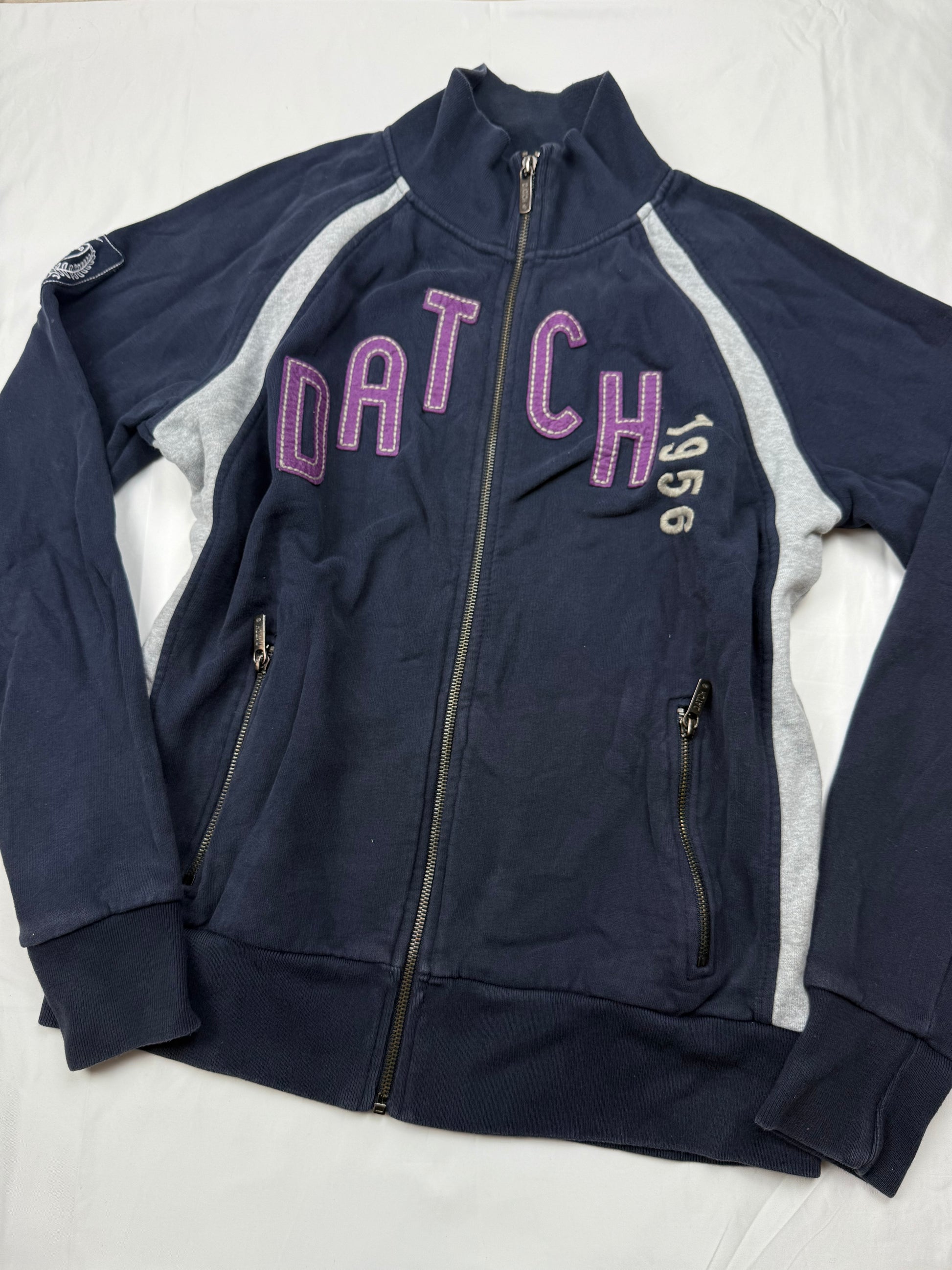 Navy cotton zip up sweatshirt (XL)