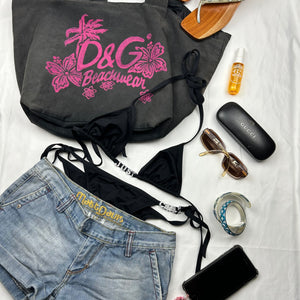 Grey logo maxi shoulder bag (52x29cm)