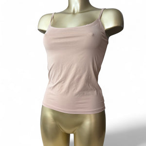Beige lycra tight fit cami top (S/M)