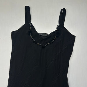 Black mesh lined maxi dress (S/M)