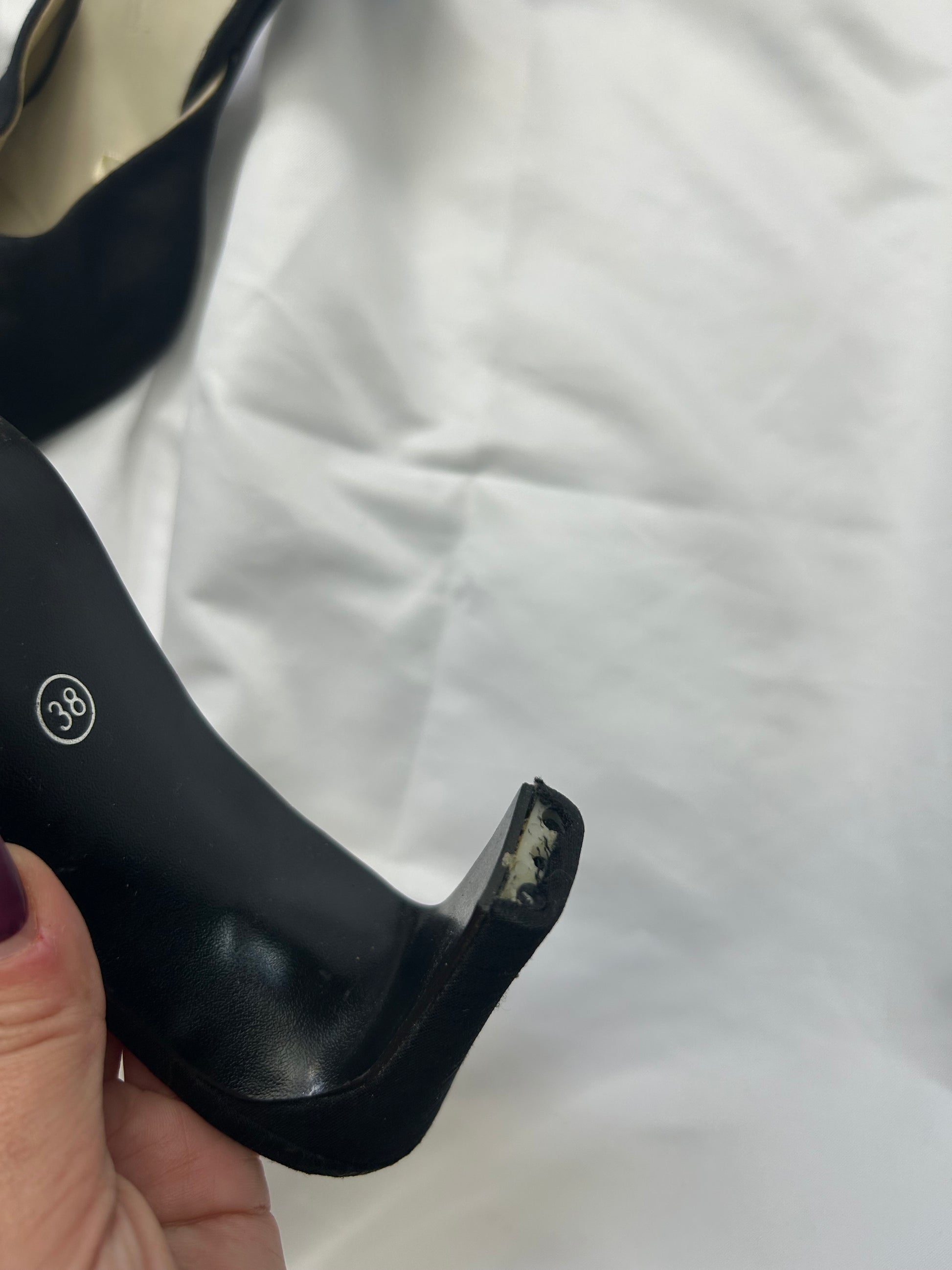Black pointed toes mules (38)