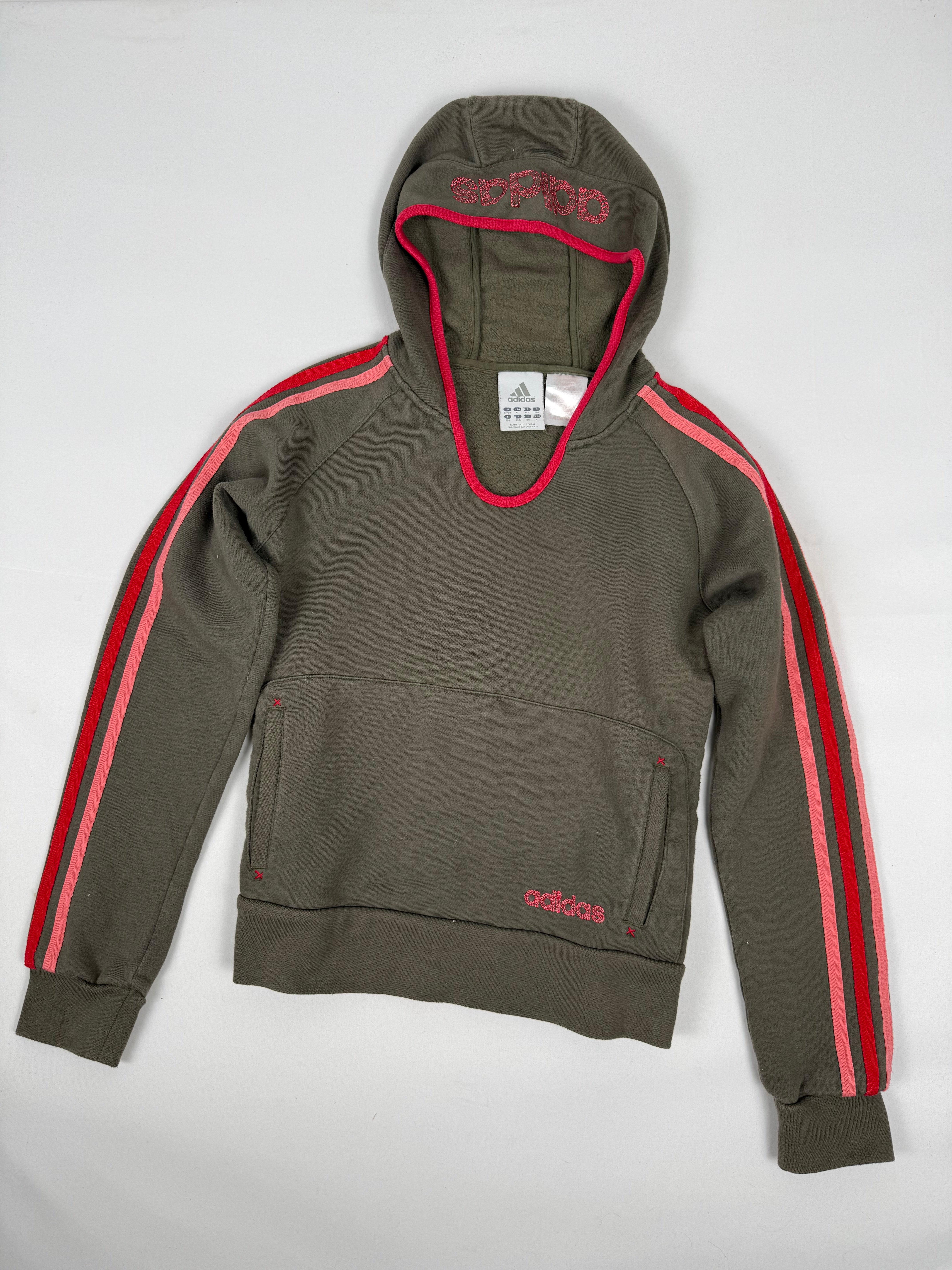 Khaki cotton hoodie (S)