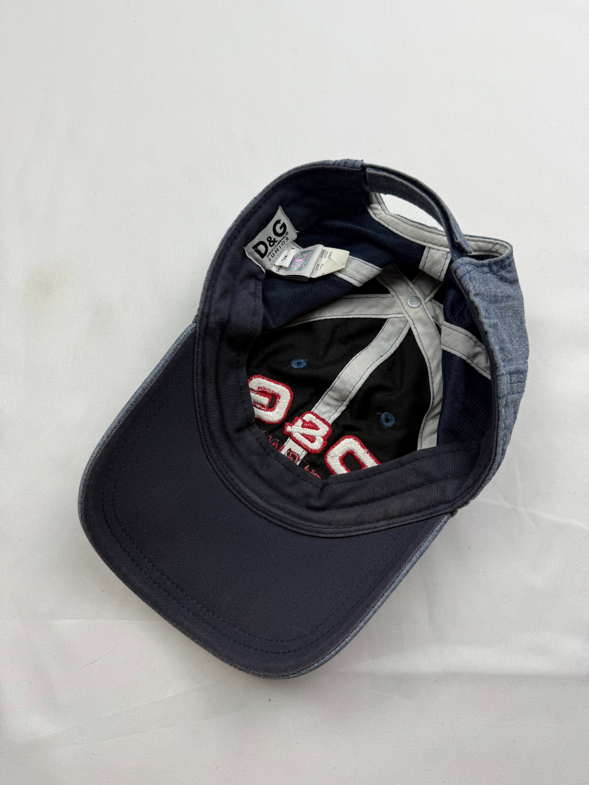 Blue denim logo cap