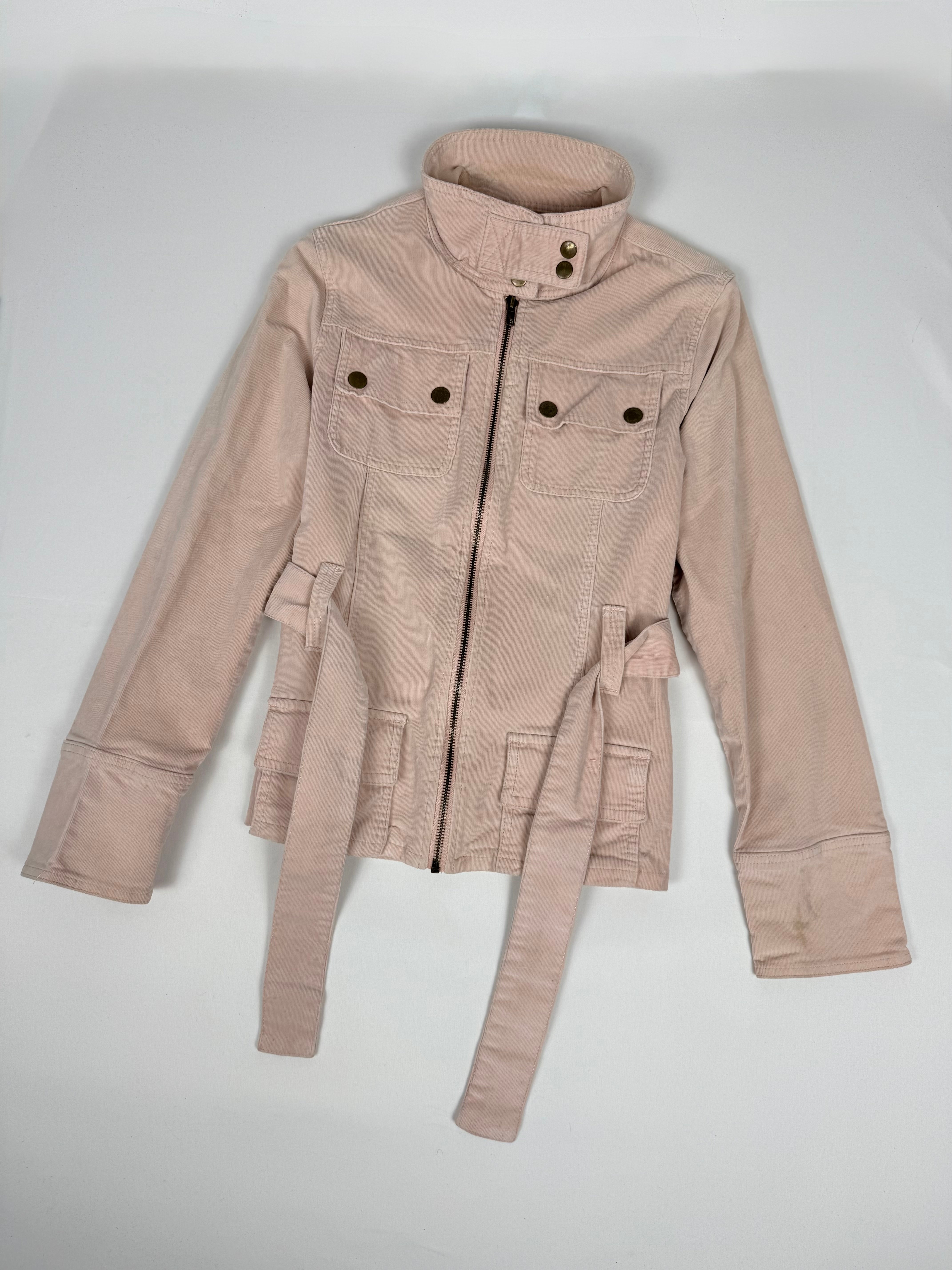 Veste ajustée 100 % coton kaki (L)