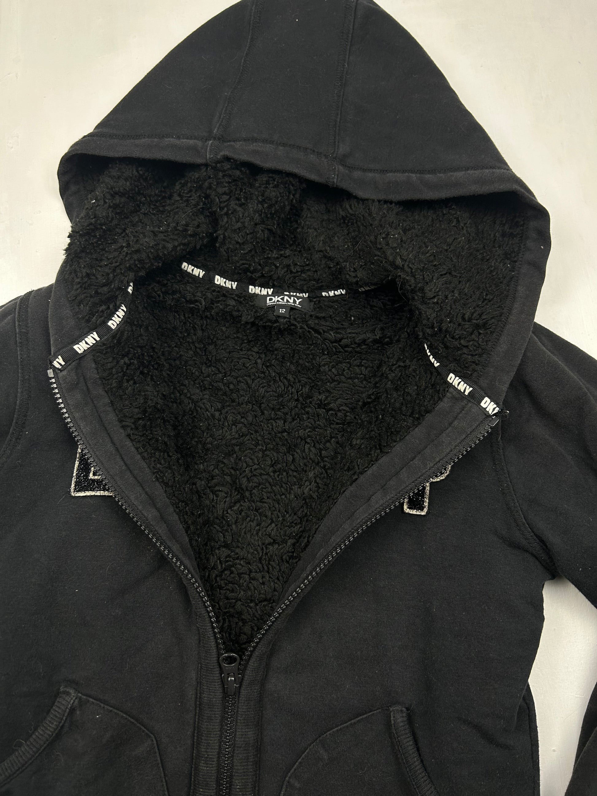 Black fleece hoodie (S)
