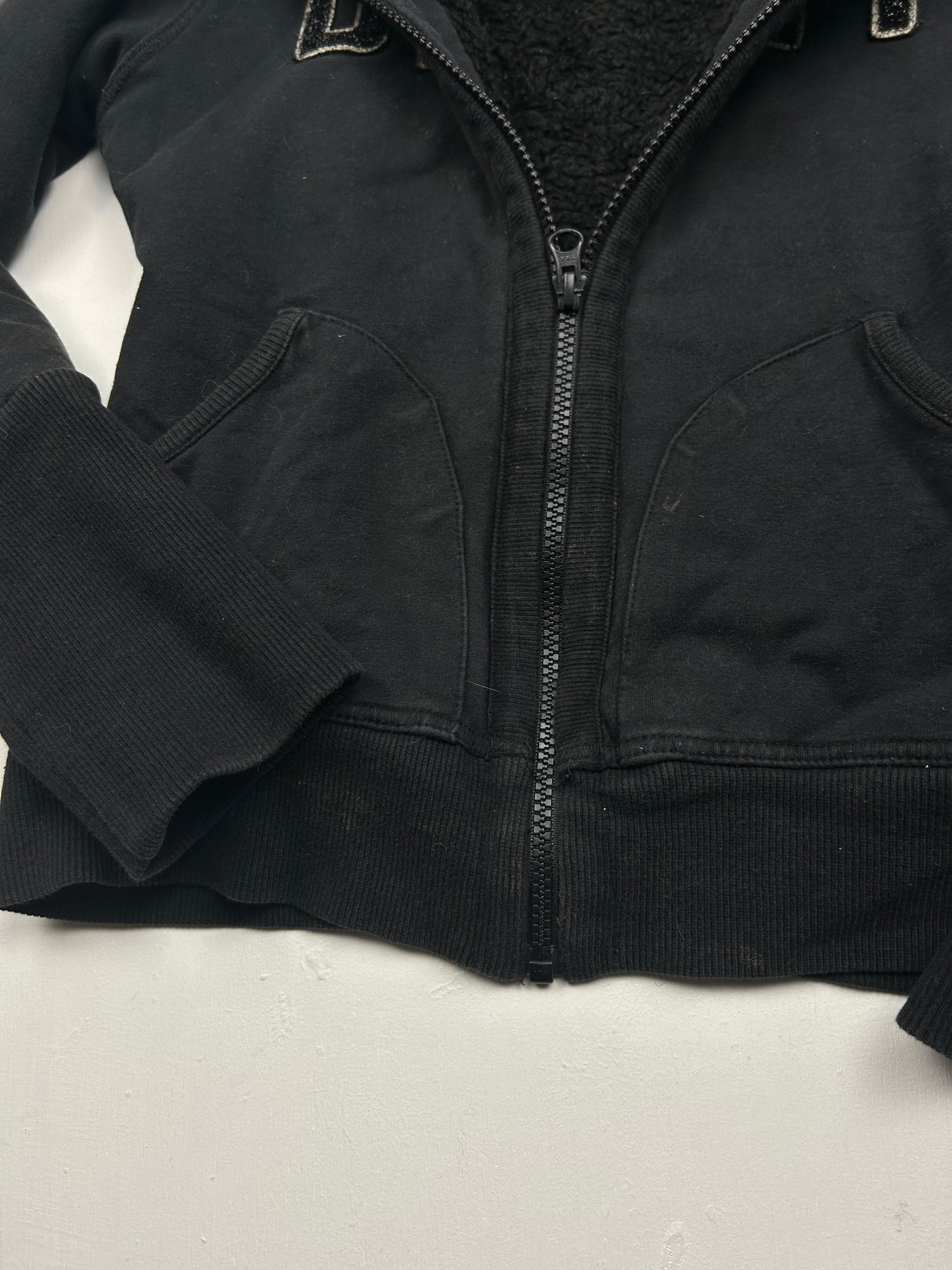 Black fleece hoodie (S)