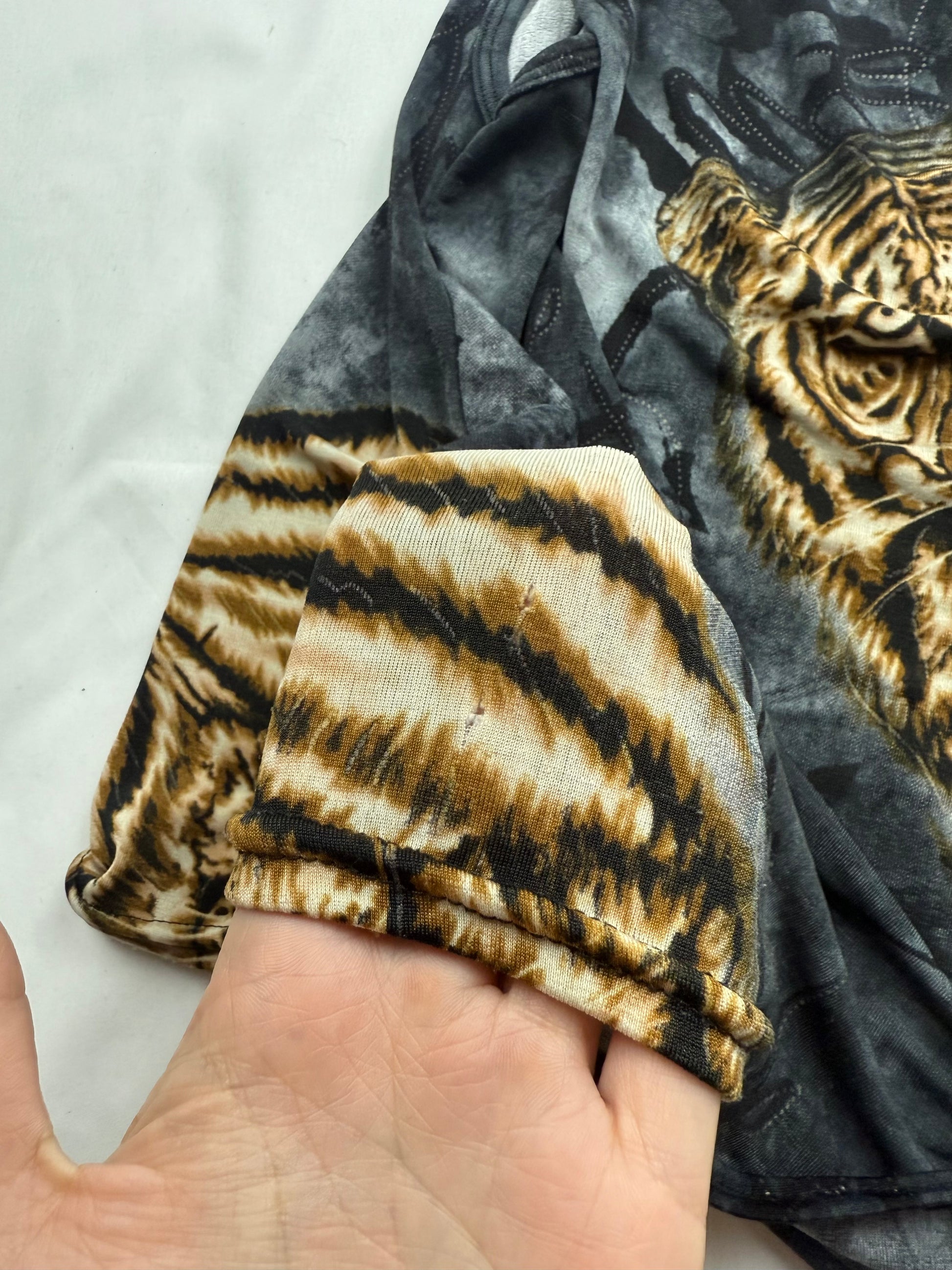 Grey tiger print cami top (L)
