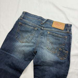 Blue denim low rise skinny pants (XS)