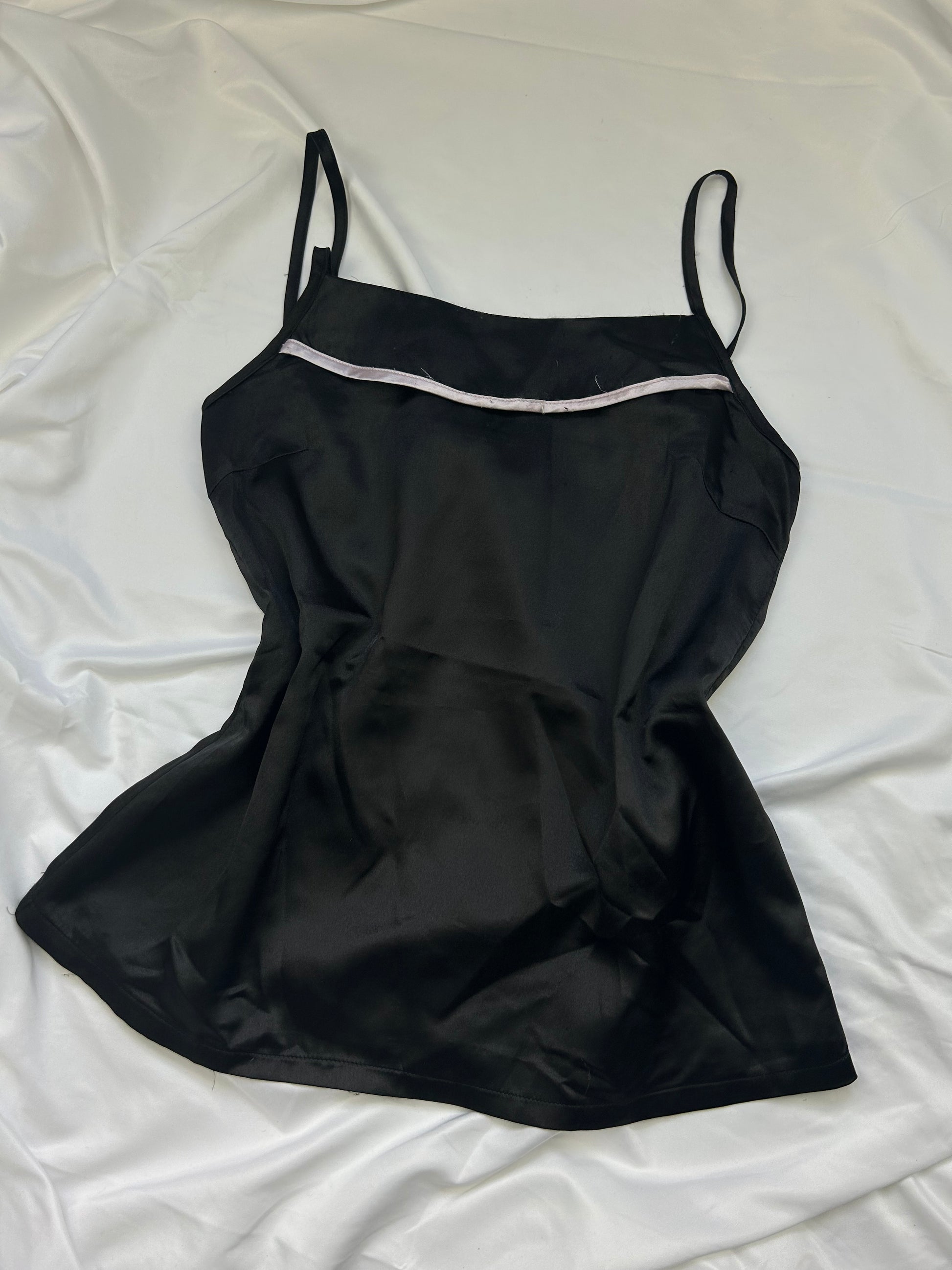 Black silky super soft cami top (M)