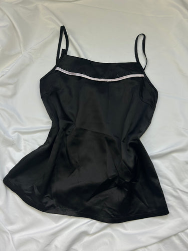 Black silky super soft cami top (M)