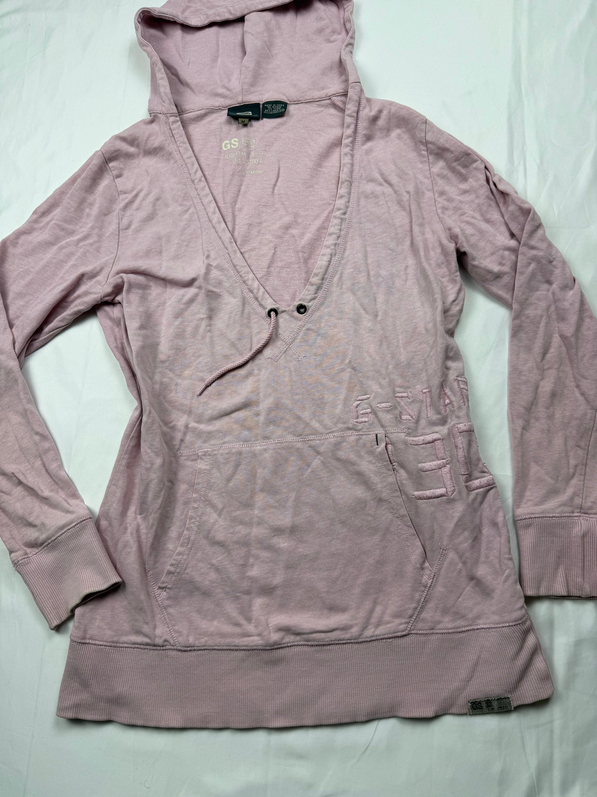 Baby pink cotton hoodie (M)