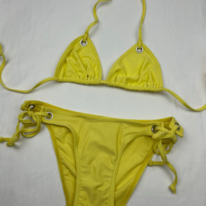 Yellow low waist bikini set (S)