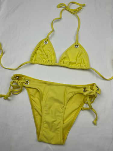 Yellow low waist bikini set (S)