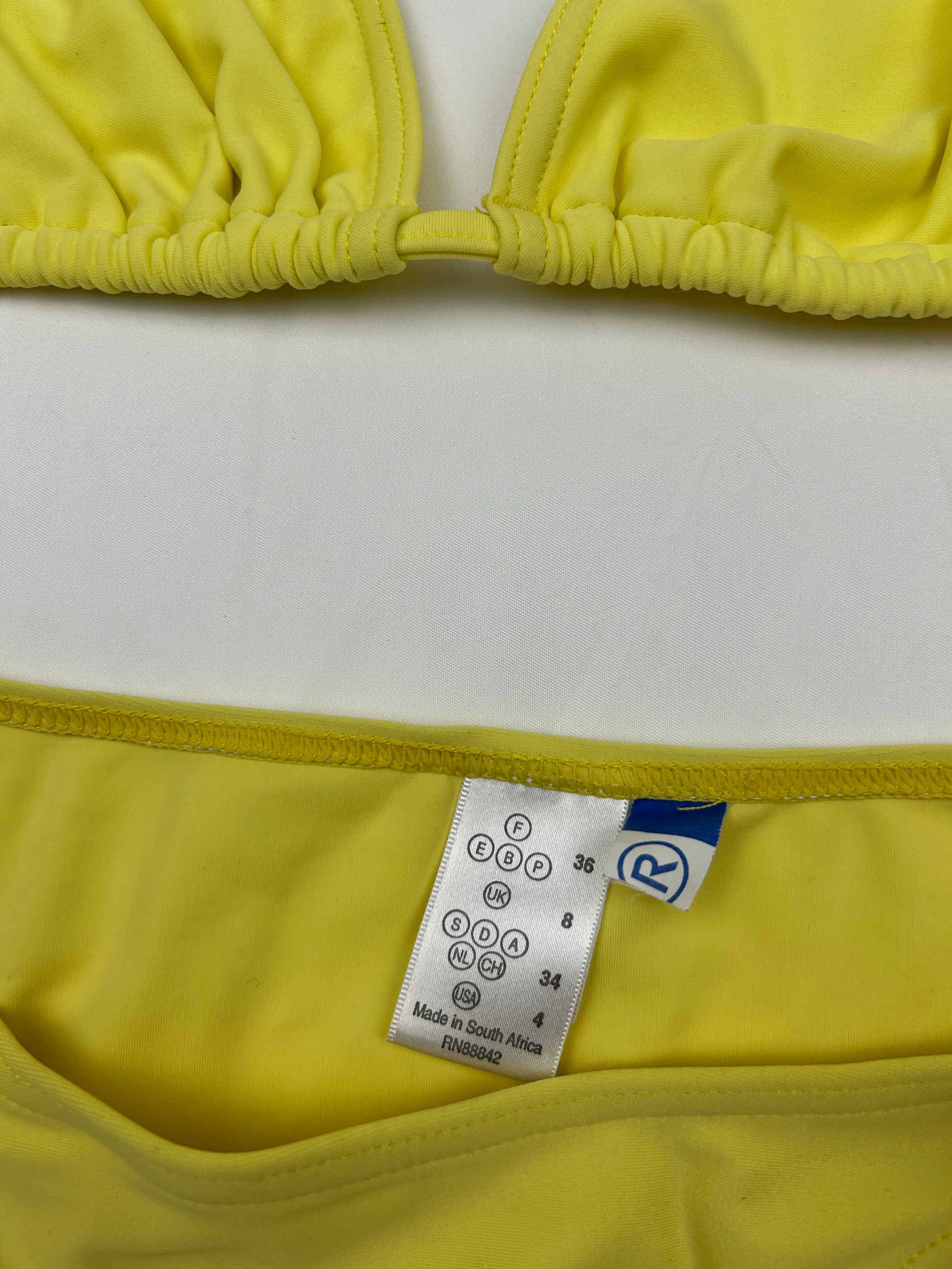 Yellow low waist bikini set (S)