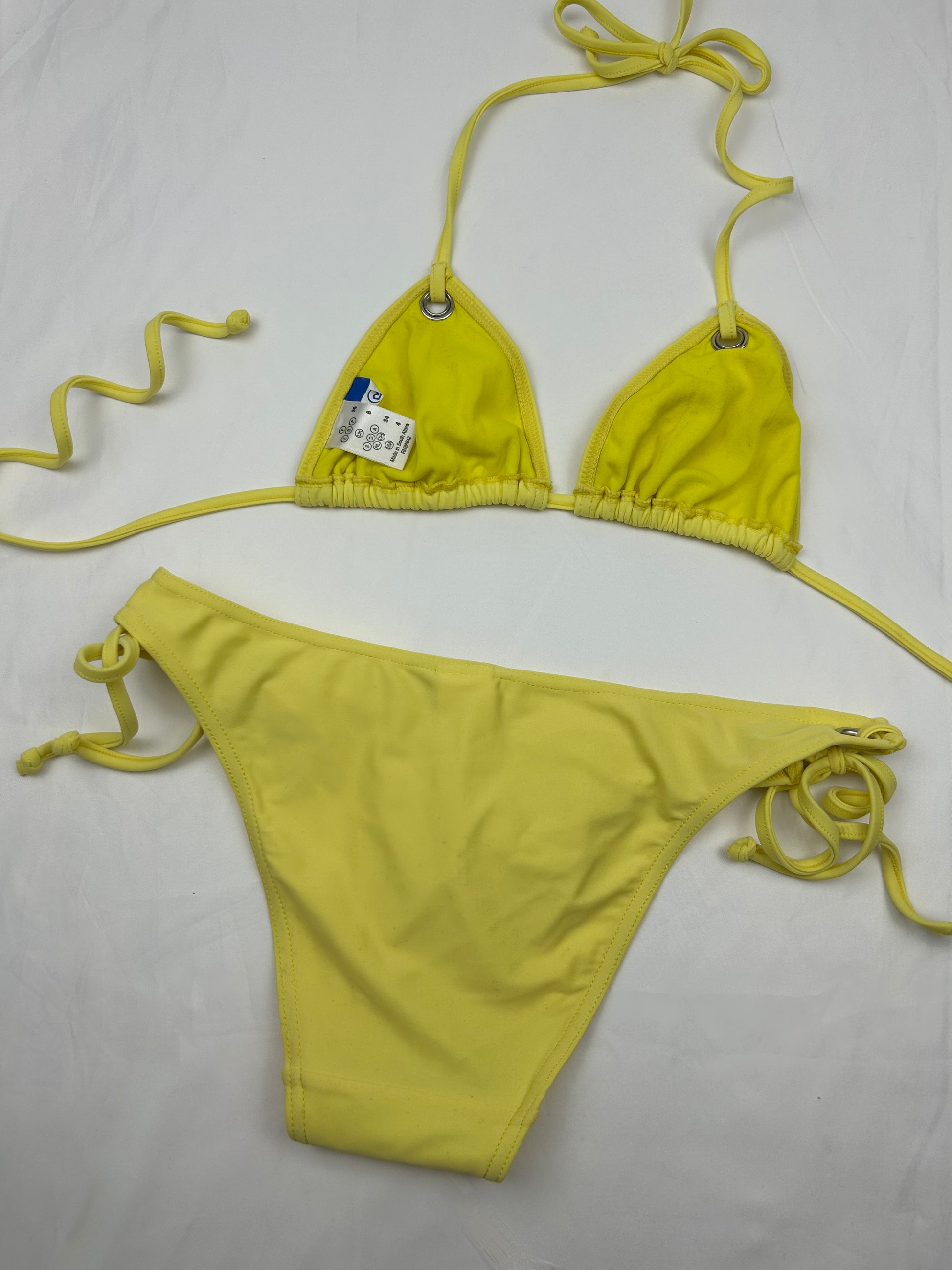 Yellow low waist bikini set (S)