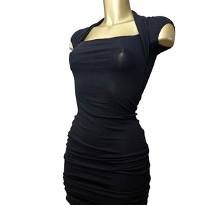 Black tight fit office siren mini dress (XS)