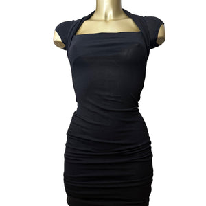 Black tight fit office siren mini dress (XS)