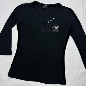 Black logo long sleeves top (S/M)