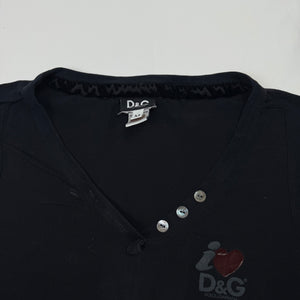 Black logo long sleeves top (S/M)