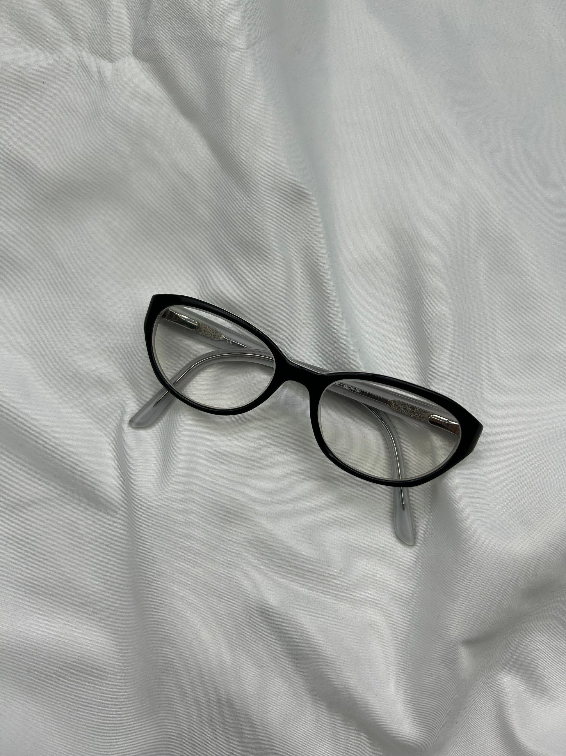 Black y2k siren Bayonetta office glasses (with prescription)