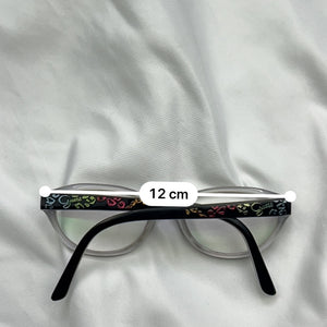 Black y2k siren Bayonetta office glasses (with prescription)