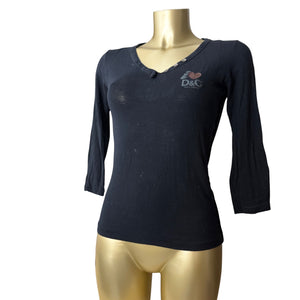 Black logo long sleeves top (S/M)