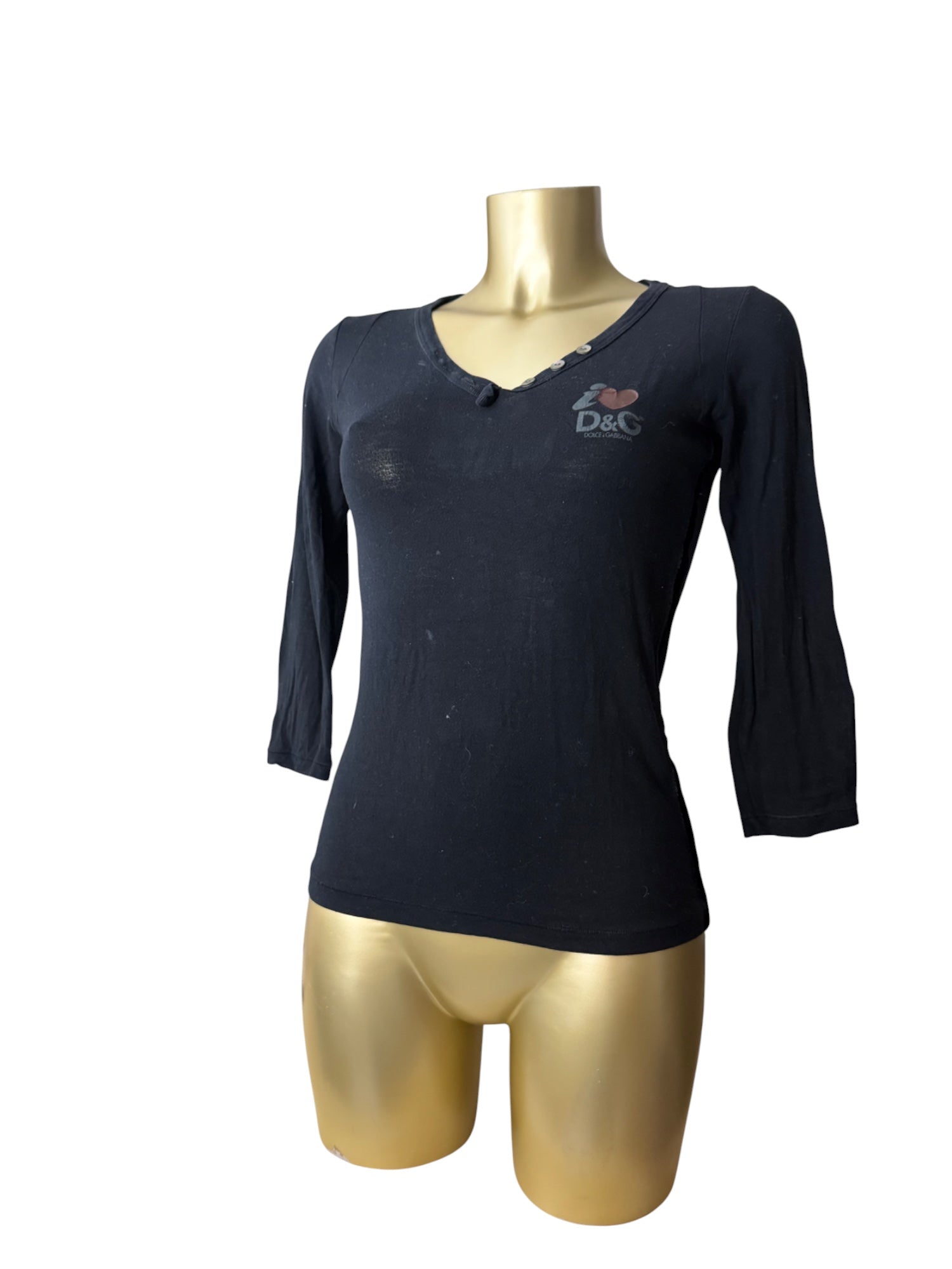 Black logo long sleeves top (S/M)