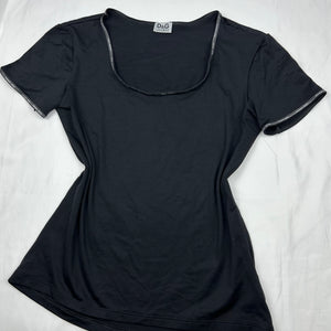 Black lycra tight fit logo tee (XL)