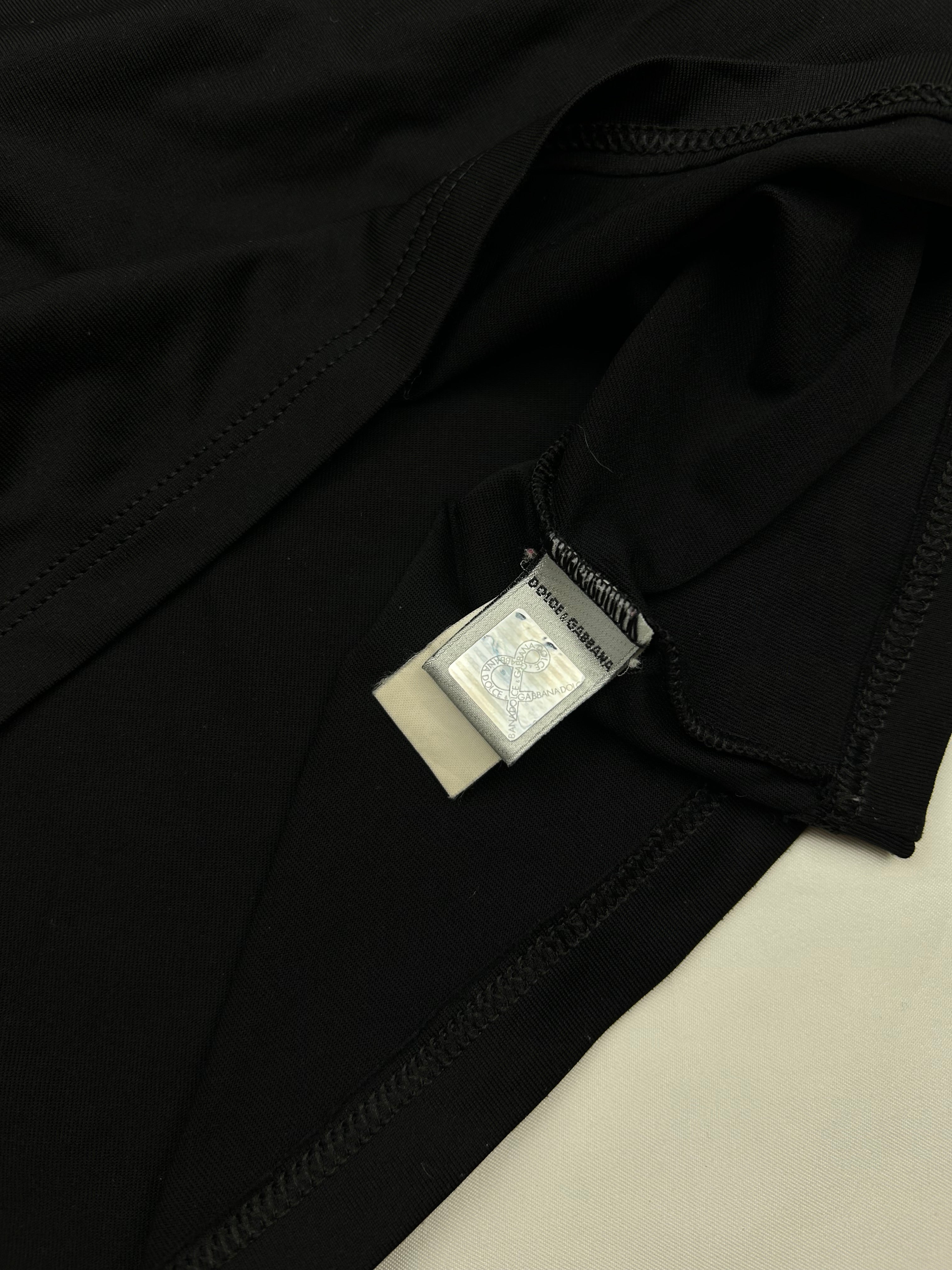 Black lycra tight fit logo tee (XL)