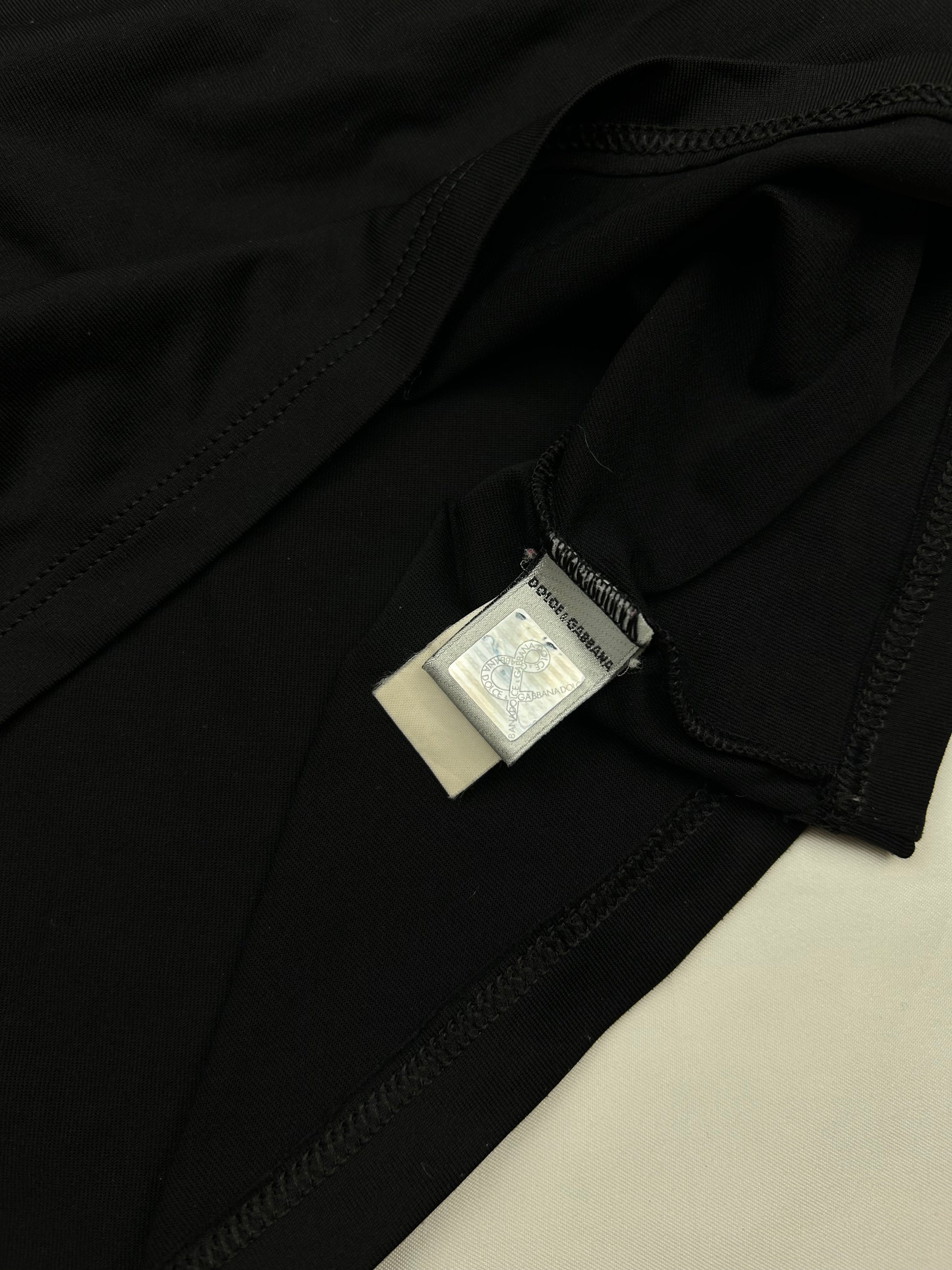 Black lycra tight fit logo tee (XL)