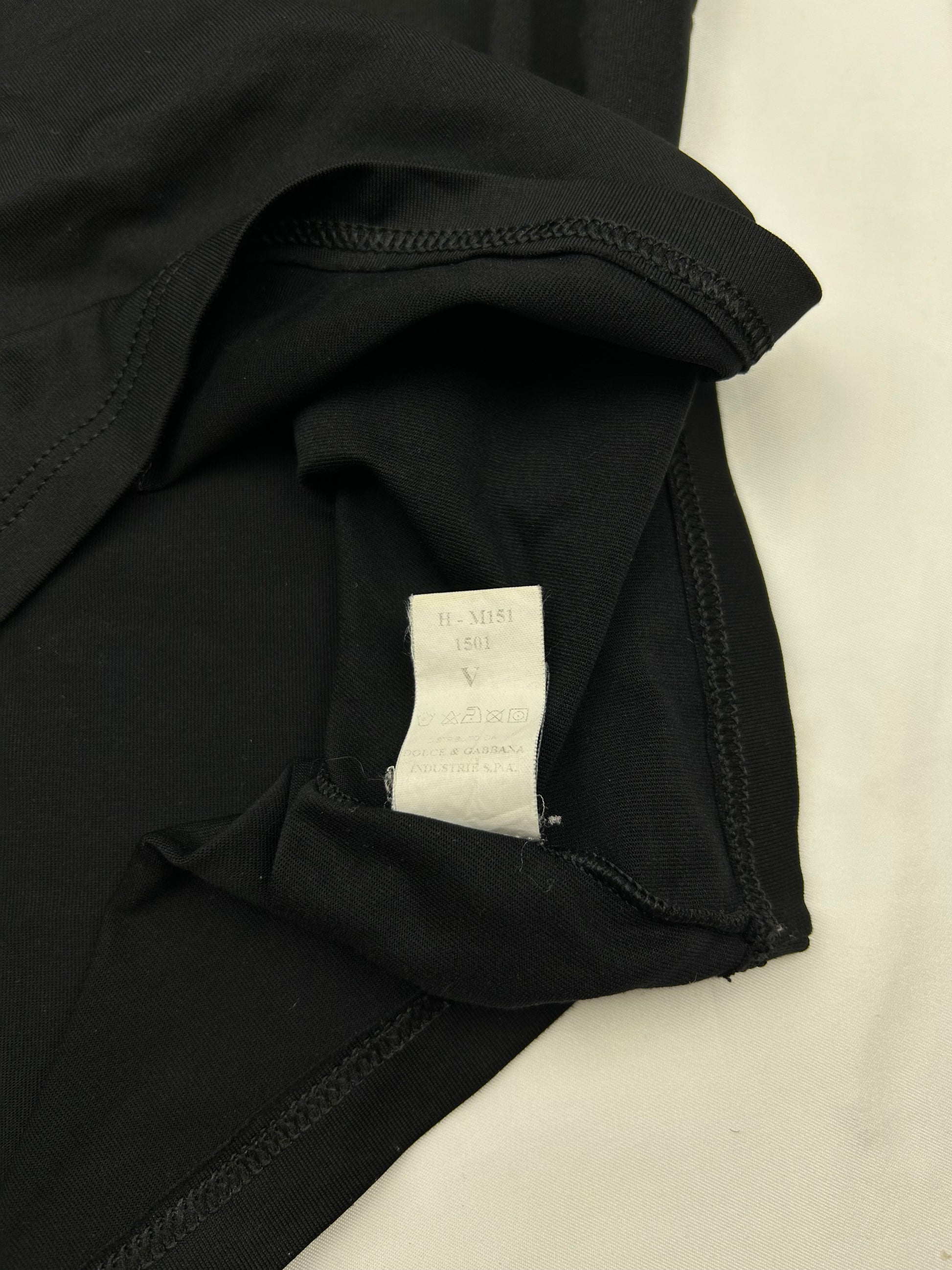 Black lycra tight fit logo tee (XL)