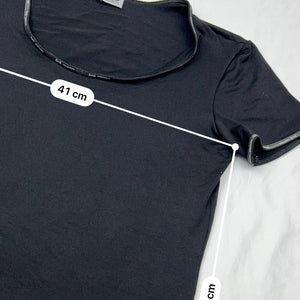 Black lycra tight fit logo tee (XL)