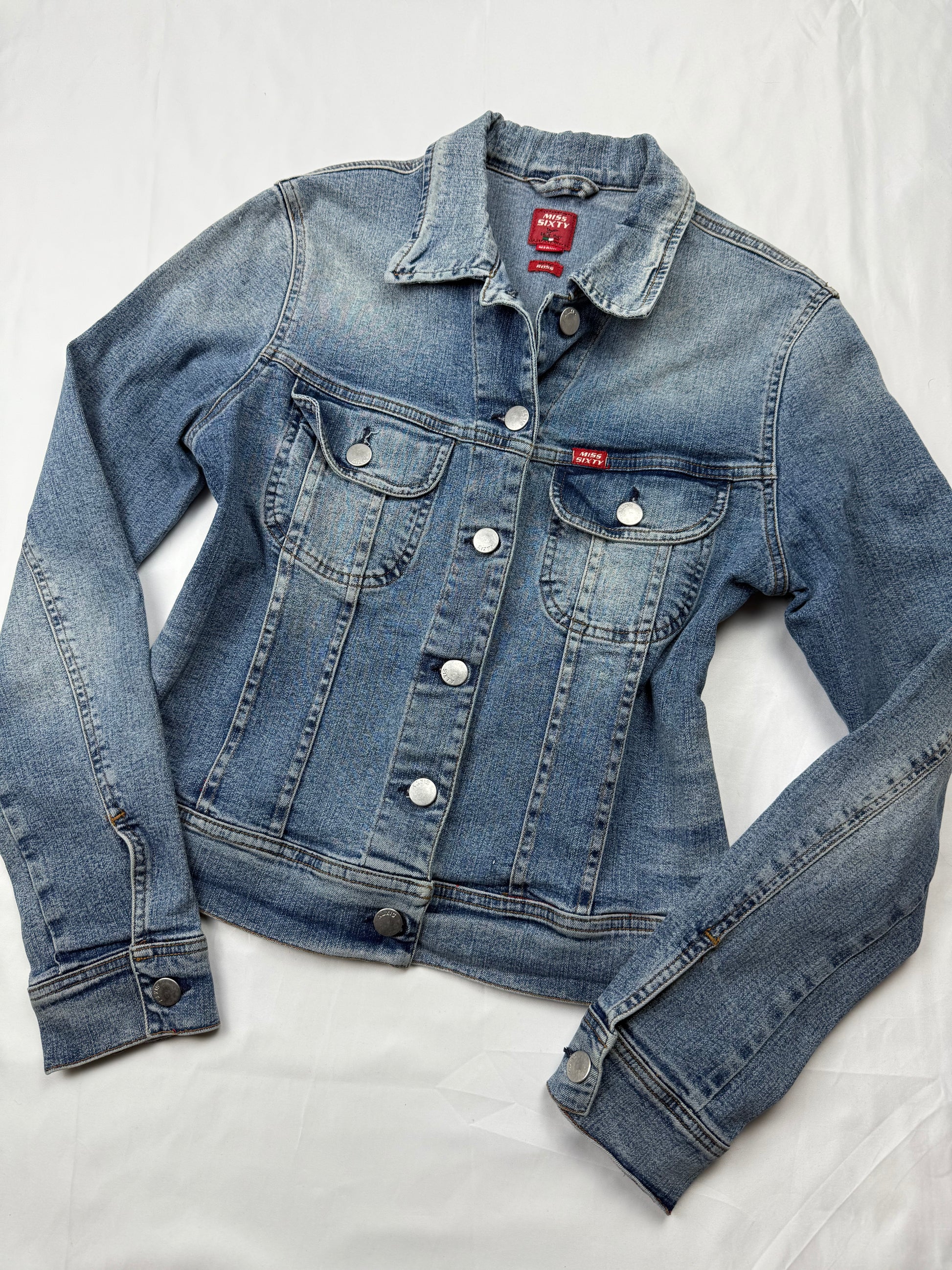 Blue denim biker jacket (S/M)