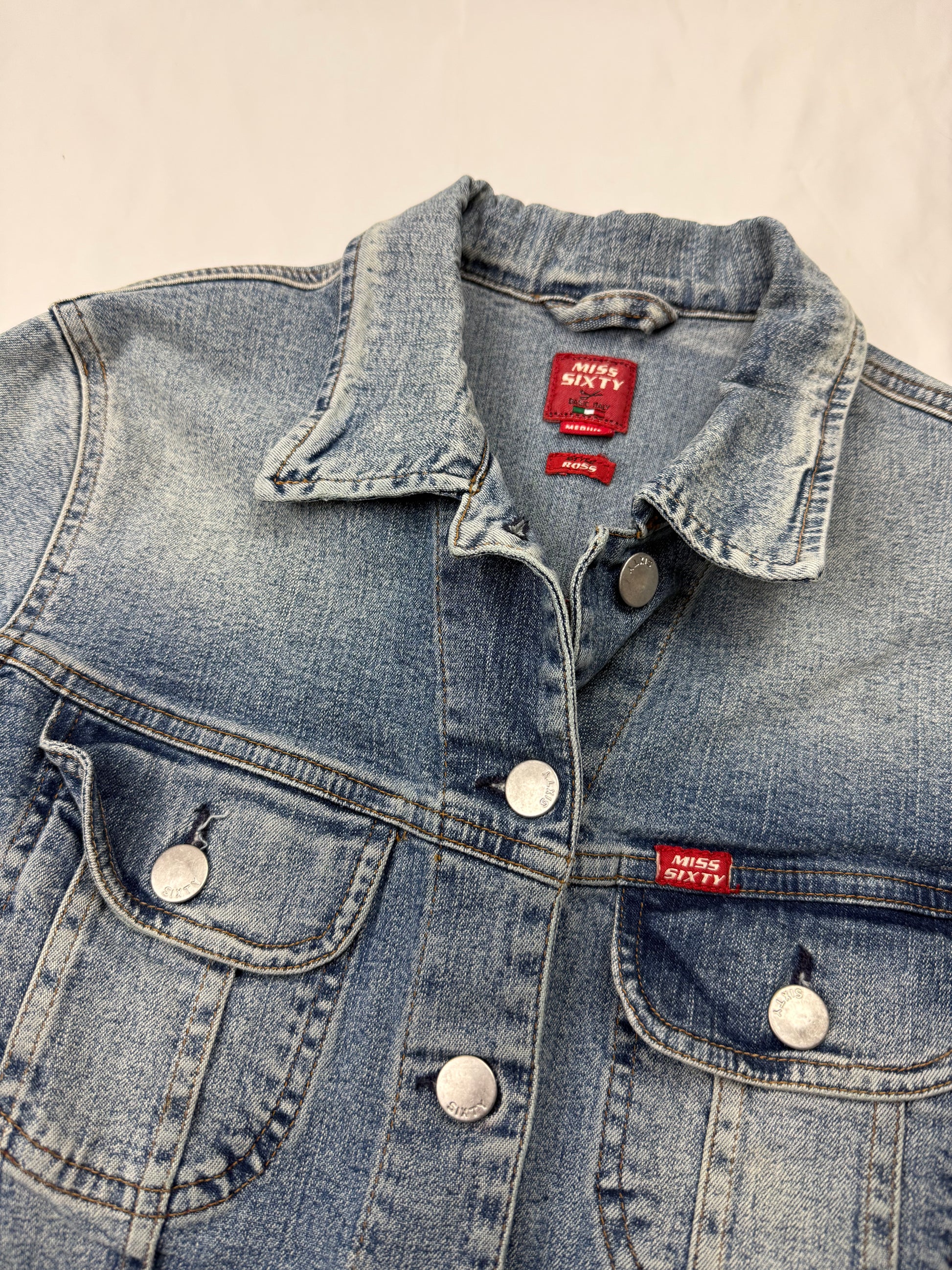 Blue denim biker jacket (S/M)