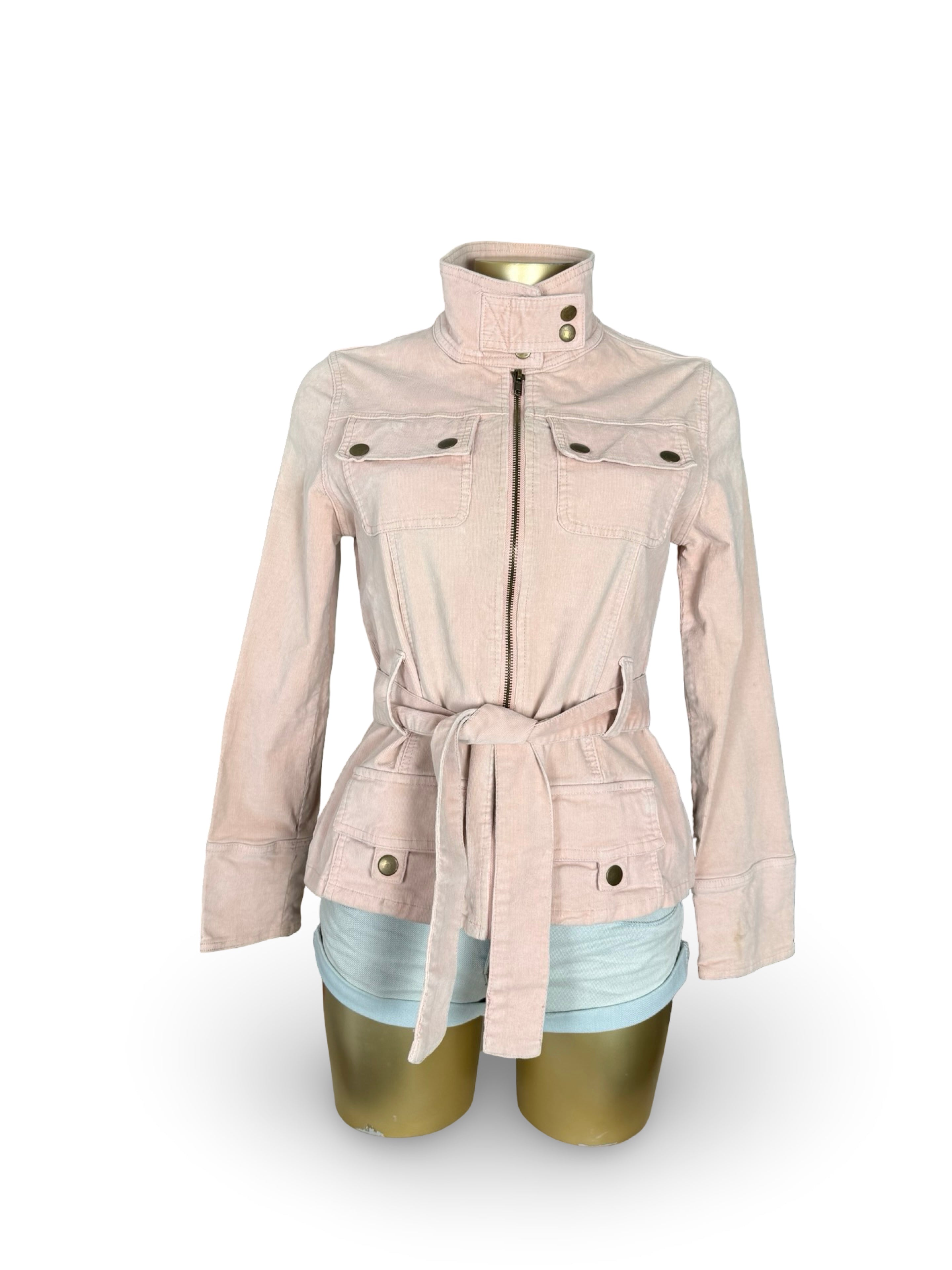 Veste ajustée 100 % coton kaki (L)