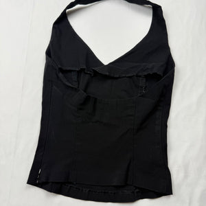 Black stretchy backless halter top (XS)