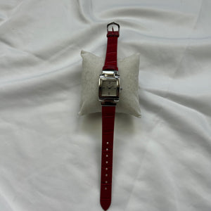 Vintage silver inox leather bracelet jewelry watch