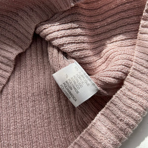 Baby pink ribbed cardigan jumper (S/M)