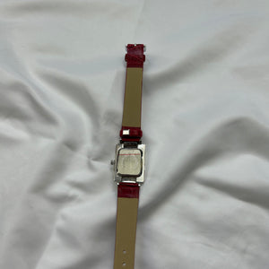 Vintage silver inox leather bracelet jewelry watch