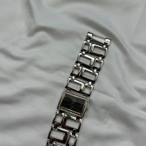 Vintage silver inox bracelet jewelry watch
