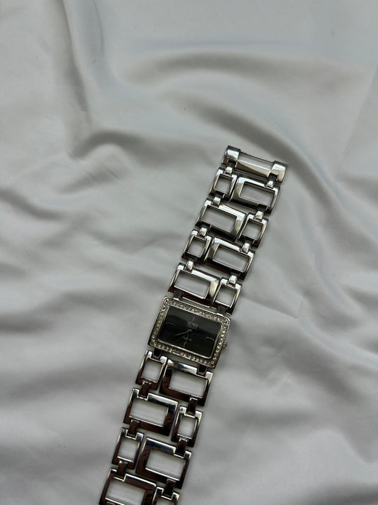 Vintage silver inox bracelet jewelry watch