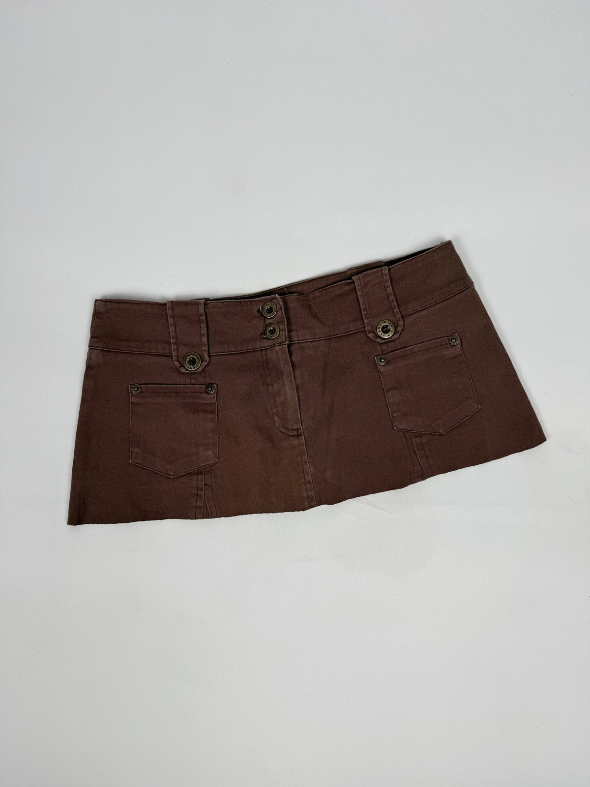 Jupe-short courte taille basse graphique orange (XS)