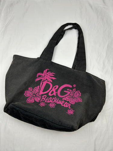 Grey logo beachwear maxi shoulder bag (52x29cm)