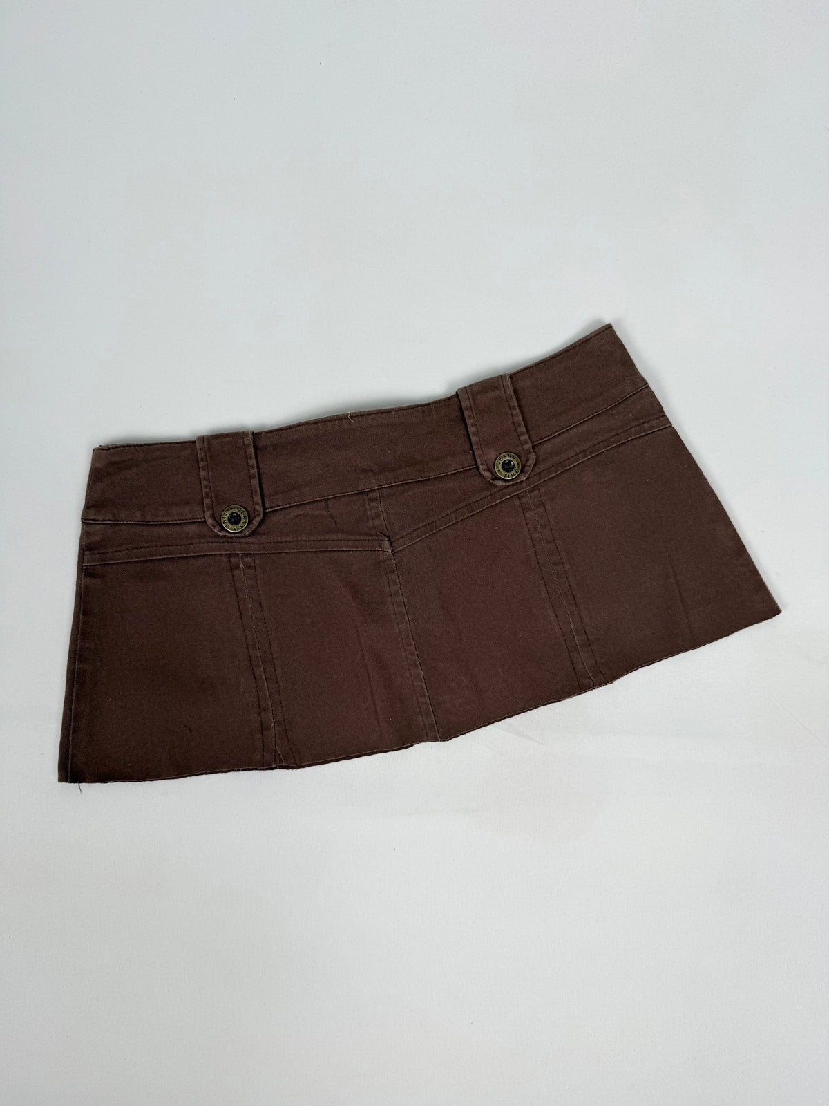 Jupe-short courte taille basse graphique orange (XS)