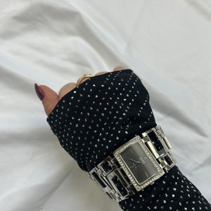 Vintage silver inox bracelet jewelry watch