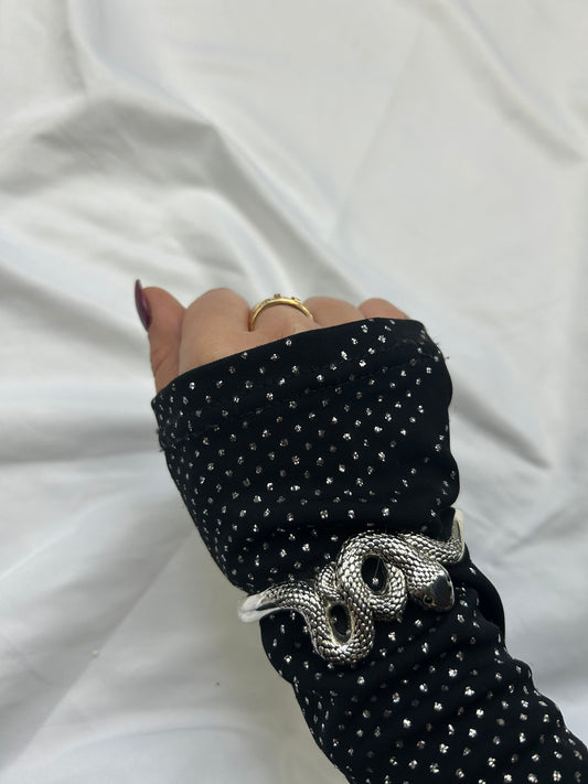 Inox silver snake bangle bracelet
